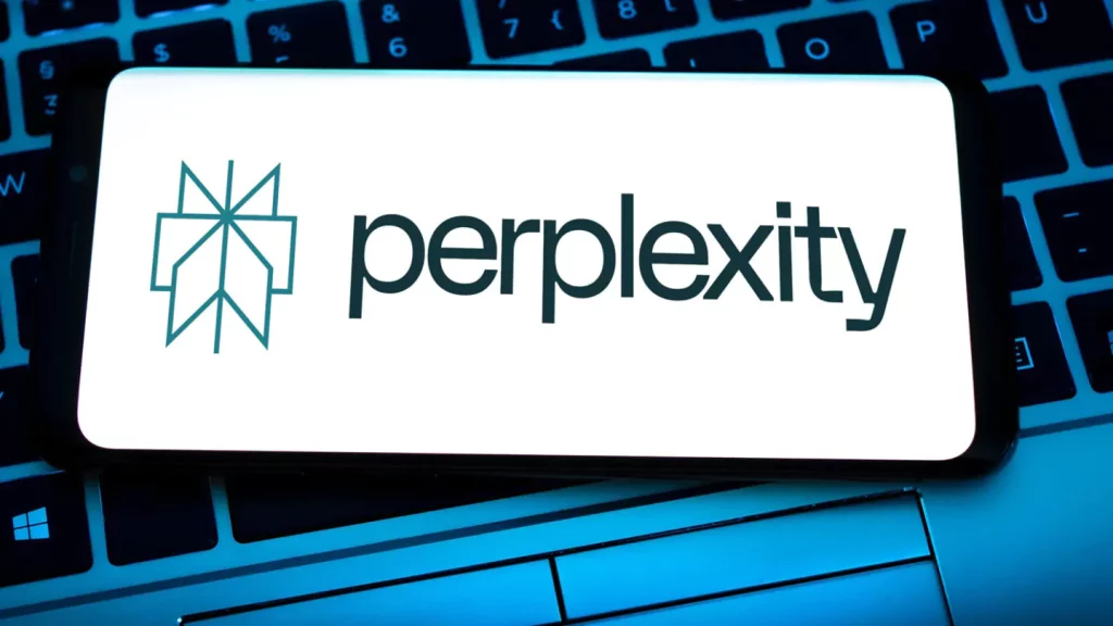 A dashboard displaying market research metrics using Perplexity AI for sales strategies.