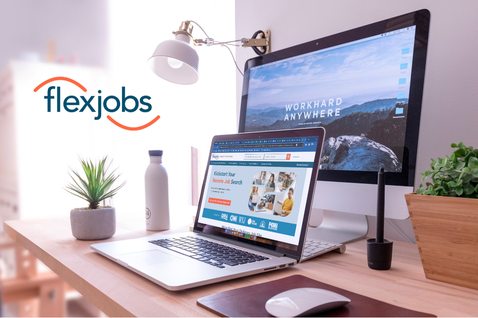 Promotional image for FlexJobs offering remote and flexible job listings for $30.