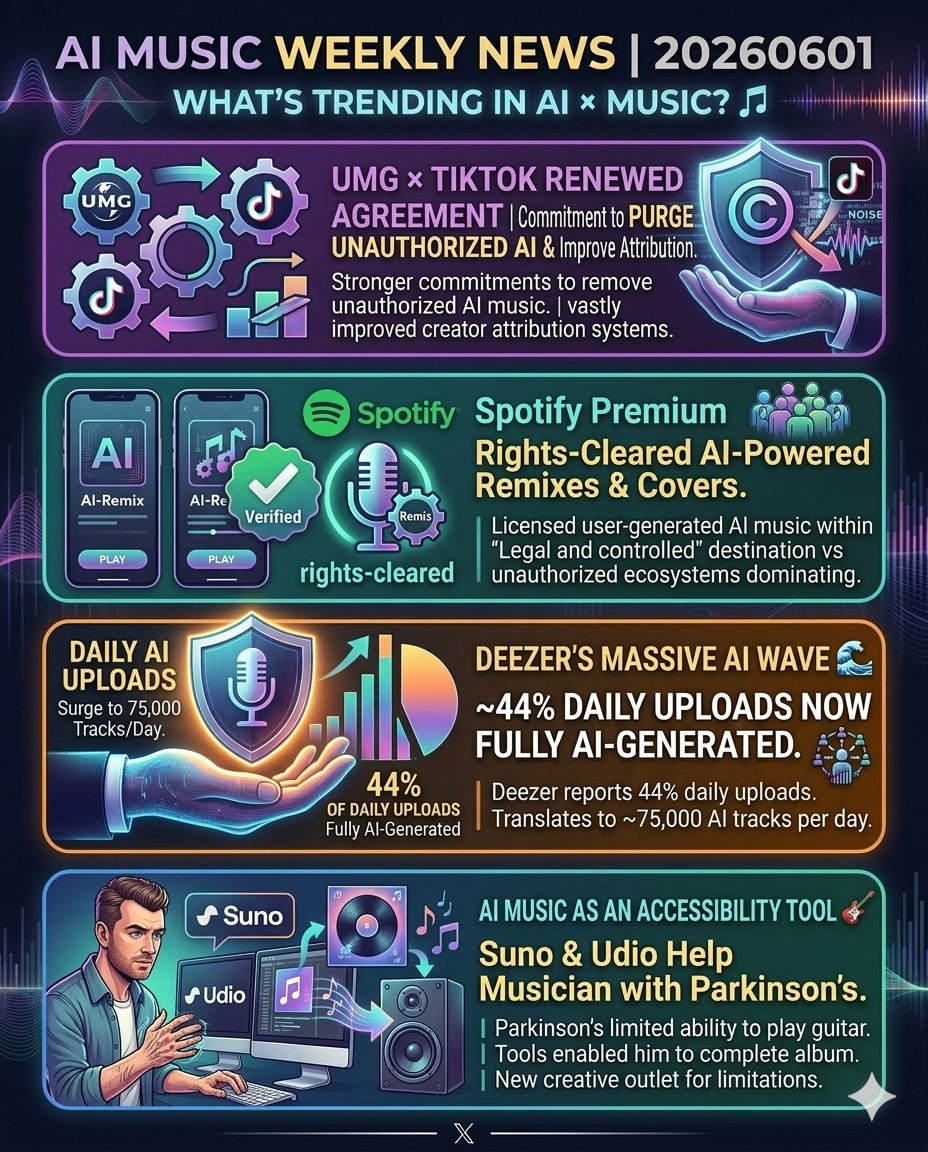 AI software interface for productivity workflow for AI Music Landscape Implications: UMG and TikTok's Agreement Explained