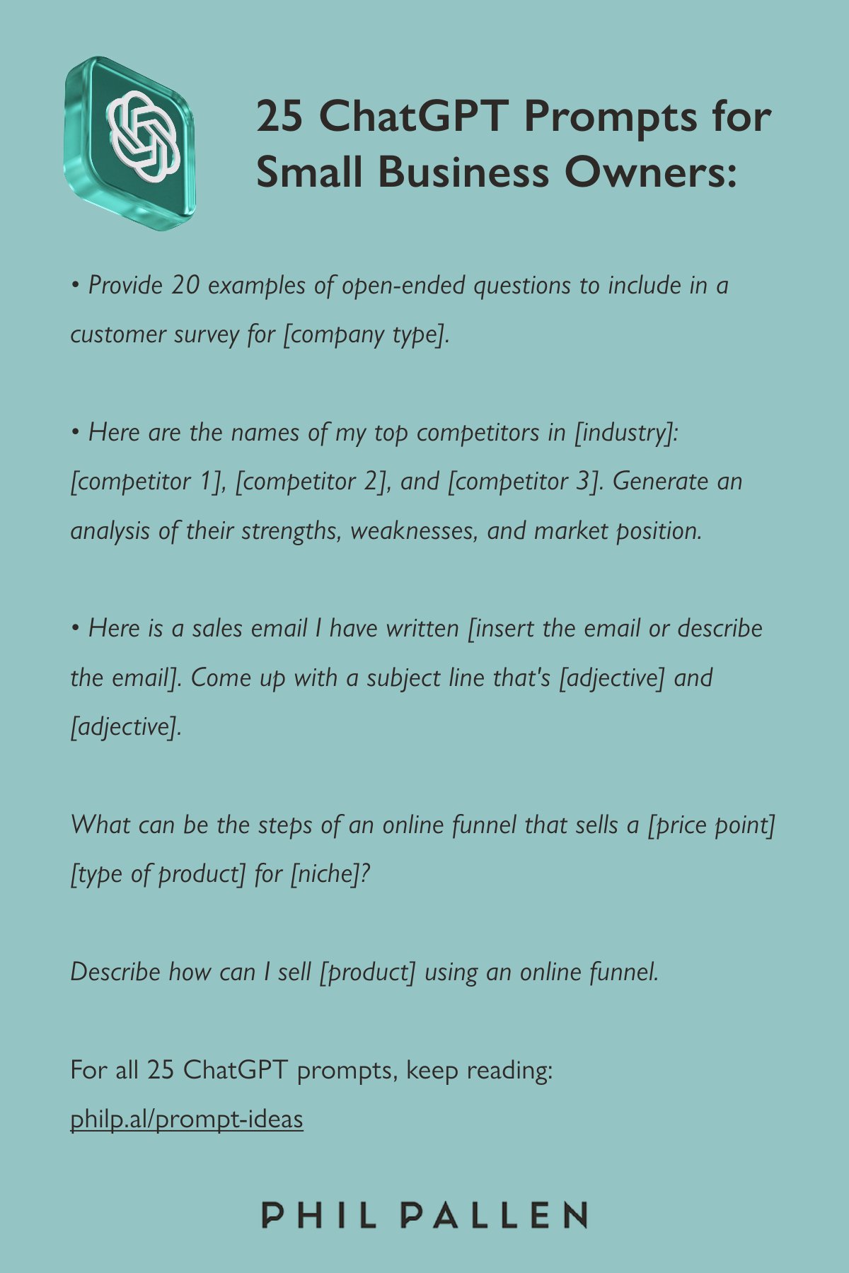 25 ChatGPT Examples for Business Owners to Boost Productivity related to Best ChatGPT Prompts for Small Business Owners
