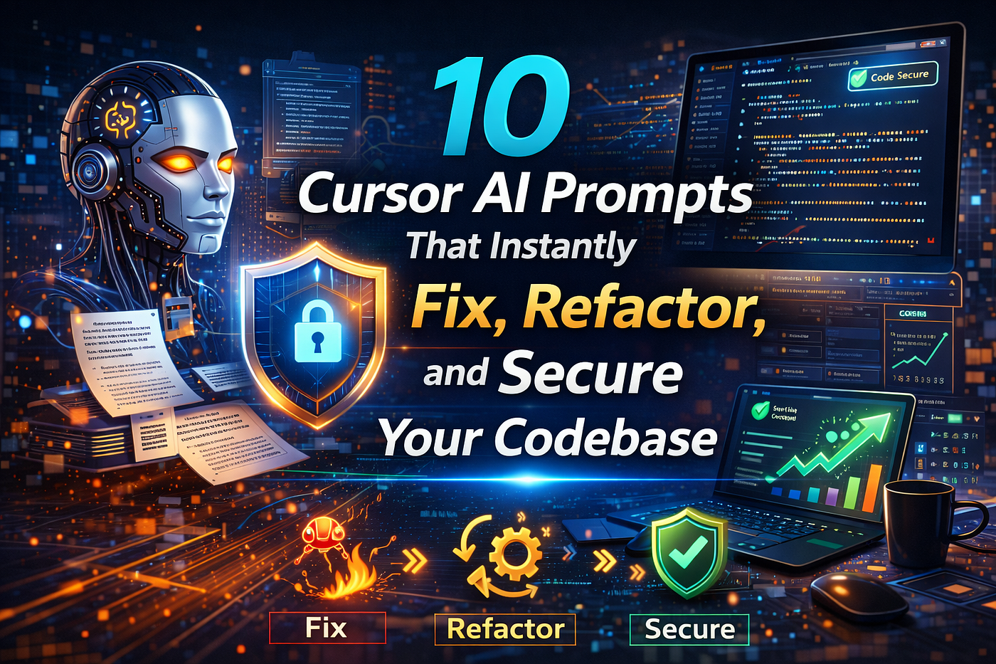 10 Cursor AI Prompts That Instantly Fix, Refactor, and Secure Your Codebase | by Minhaj Khan | Medium related to Best Cursor Prompts for Coding: Examples That Actually Help