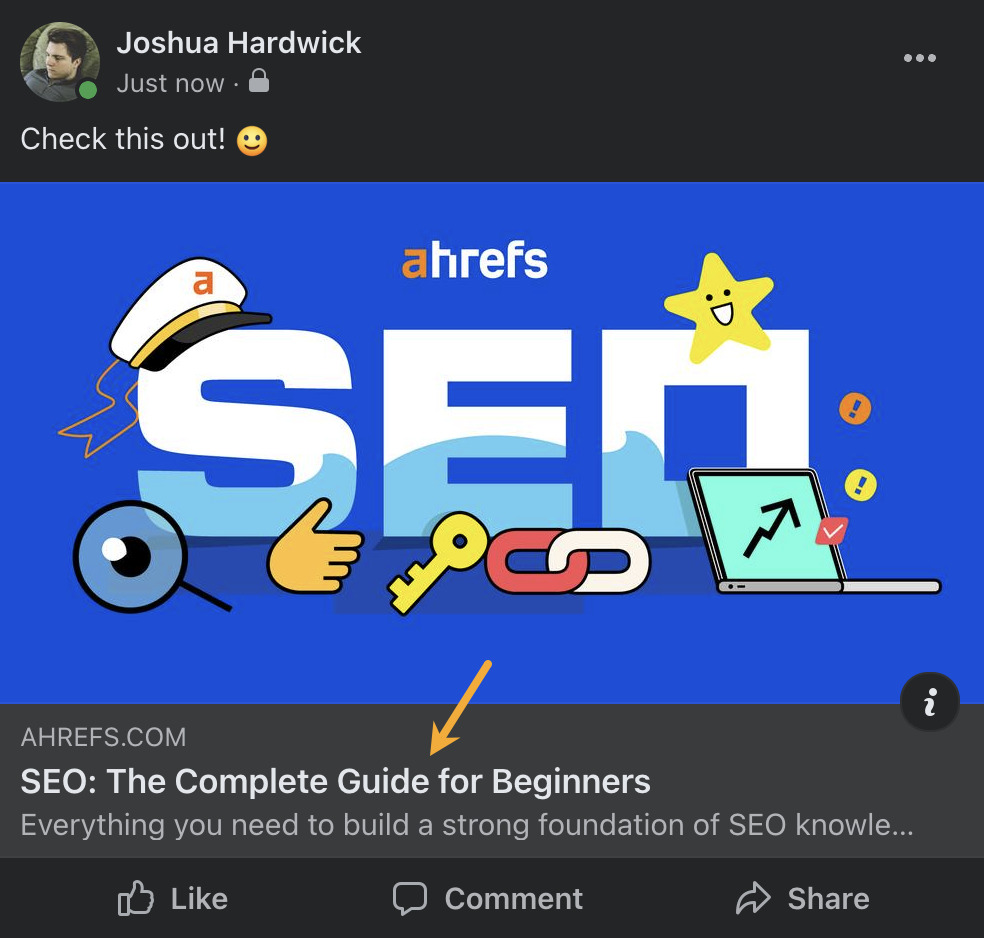 An explanation of title tags and their importance in optimizing blog posts for SEO.