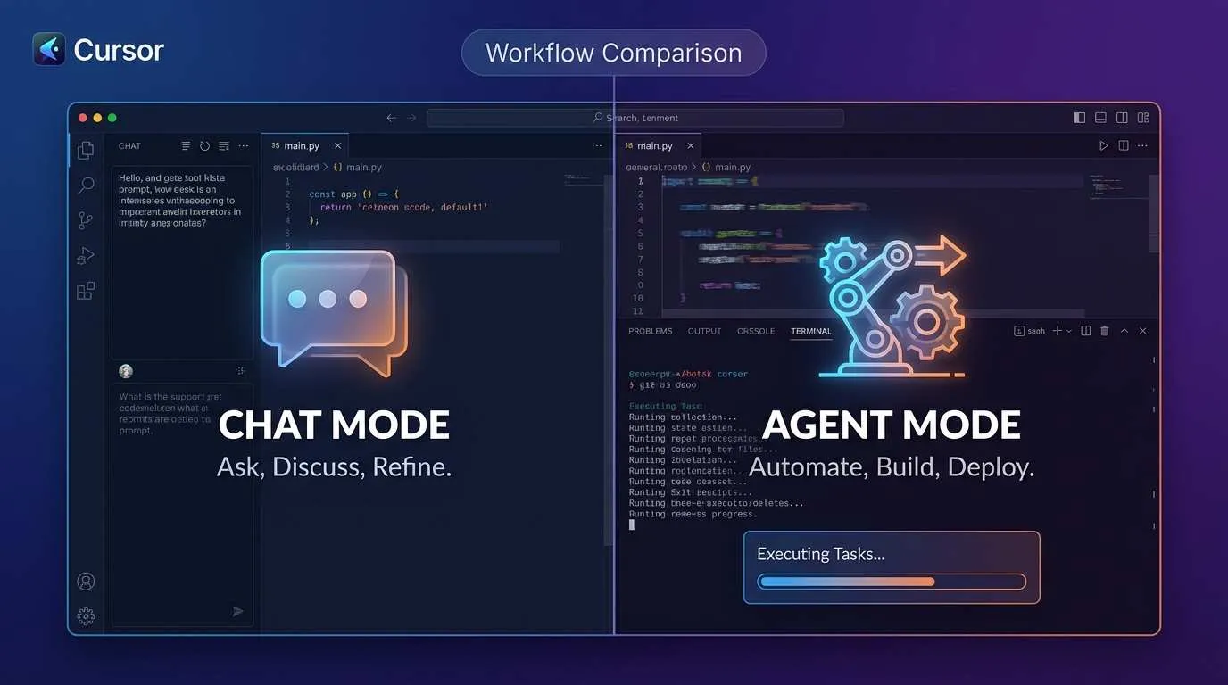 Diagram explaining Cursor Agent mode and its functionalities for non-engineers in AI tools.