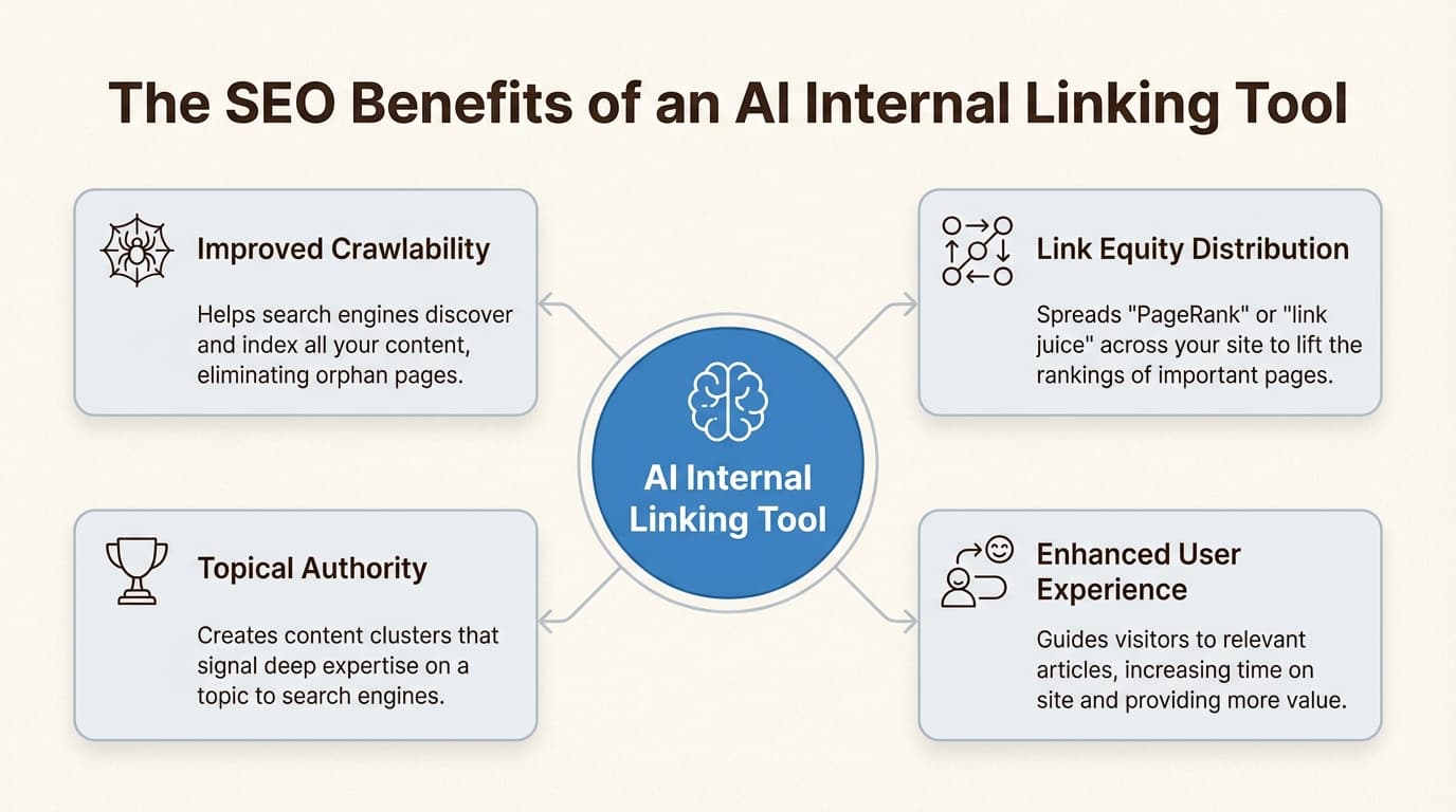I tried the 5 best AI internal linking tools in 2026 (here's my verdict) | eesel AI related to How to Use AI for Internal Linking to Enhance Topical Authority