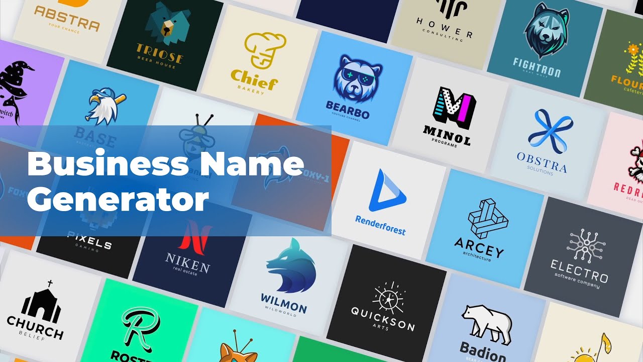 A visual of an AI-powered tool designed to create unique brand names.