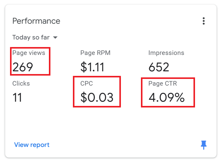 Google AdSense revenue calculator tool with input fields for estimating ad earnings.